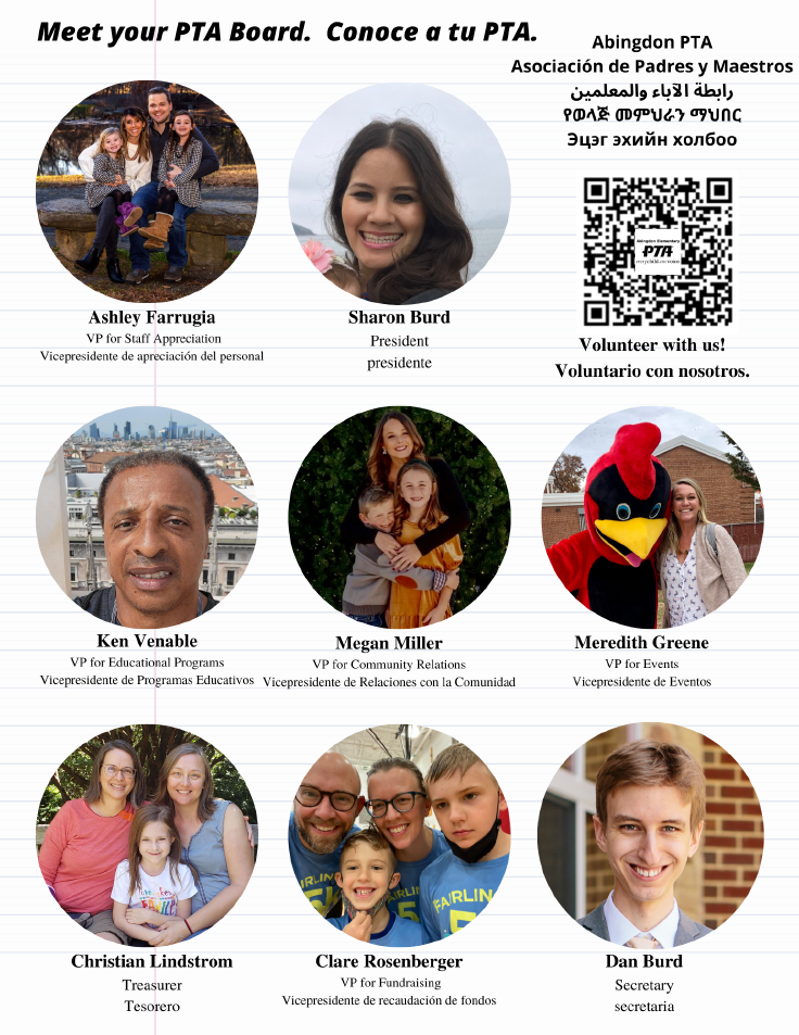Meet Your PTA Board flyer