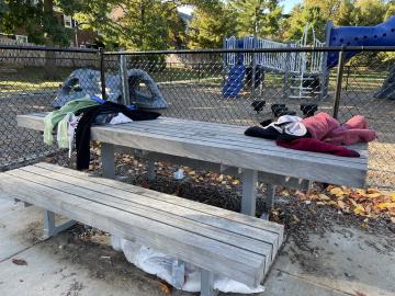 Clothes to be placed in the Lost & Found