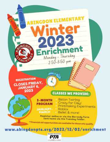 Winter enrichment flyer