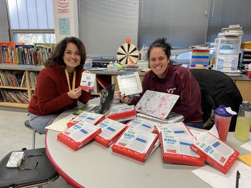 Ms. Kooiman and multiplication manipulatives