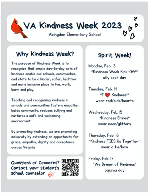 English Kindness Week flyer