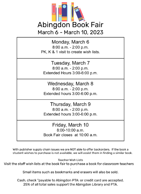 Book Fair flyer