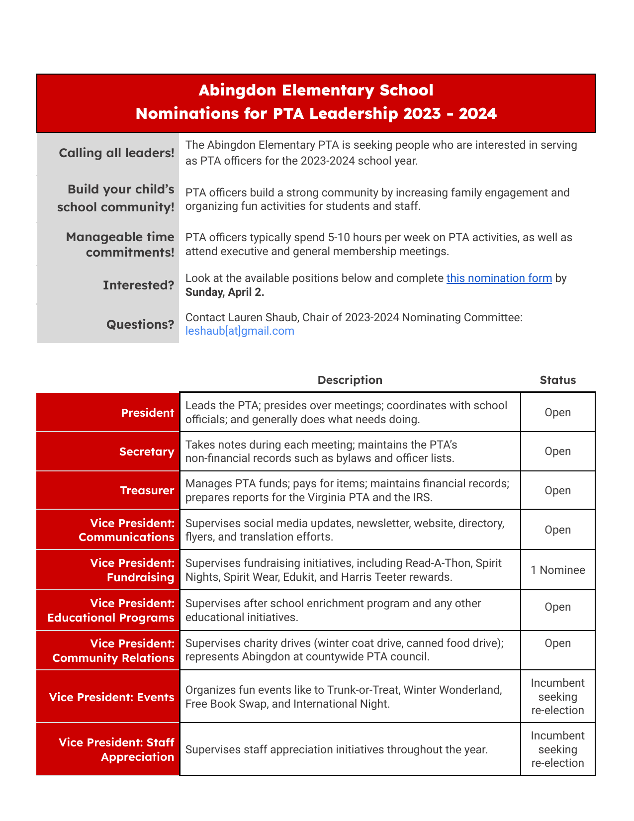 Nominations Flyer