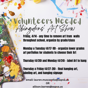 Art Show assistance flyer