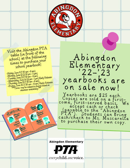 Yearbook sale flyer in English