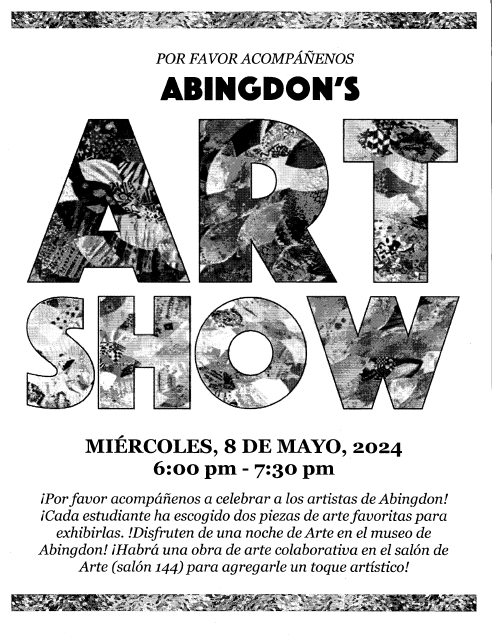 Art Show flyer in Spanish