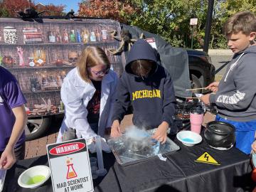 Mad scientist at Trunk or Treat