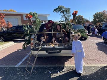 Ewoks and Princess Leia at Trunk or Treat