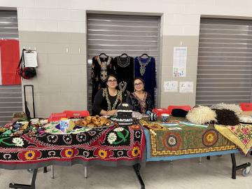 Kazakh and Uzbek table at International Night