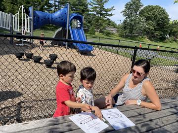 Coloring pages at a Rising Kindergarten Playdate