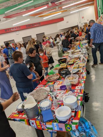 A generous and diverse array of food at International Night