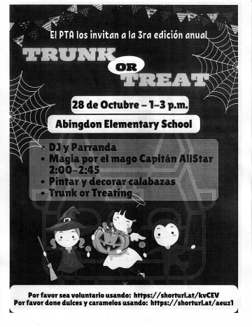 Trunk or Treat flyer