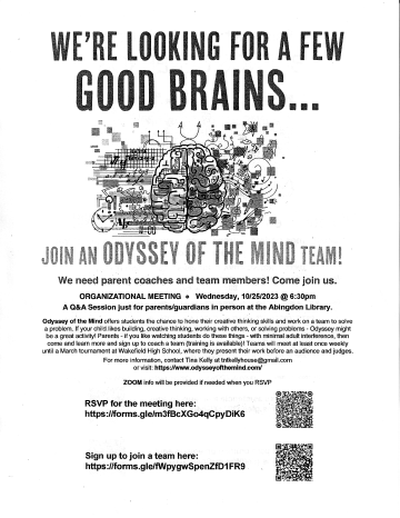 Odyssey of the Mind flyer