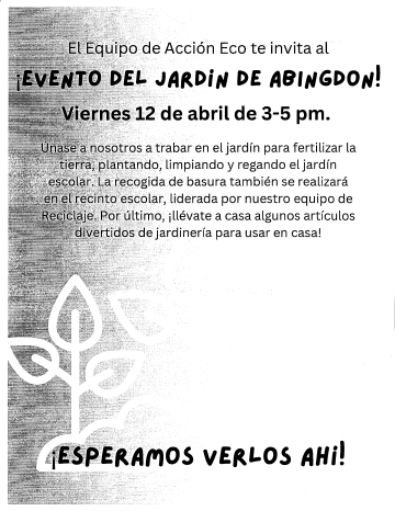 Garden event flyer